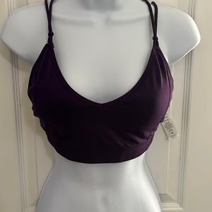 Deep Purple Strappy Sports Bra